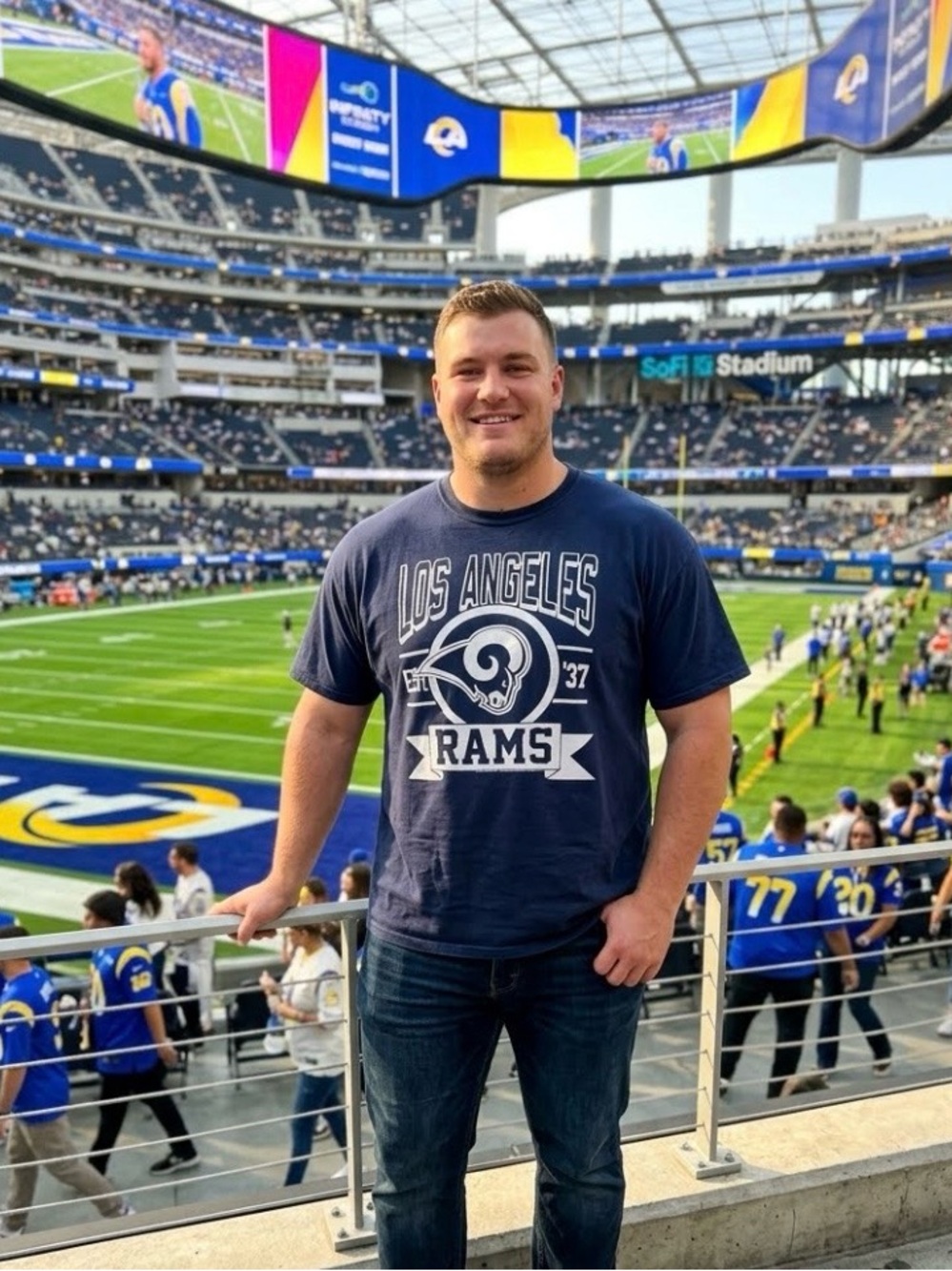 🏈JUNK FOOD Los Angeles Rams Men’s T-Shirt Size XXL
